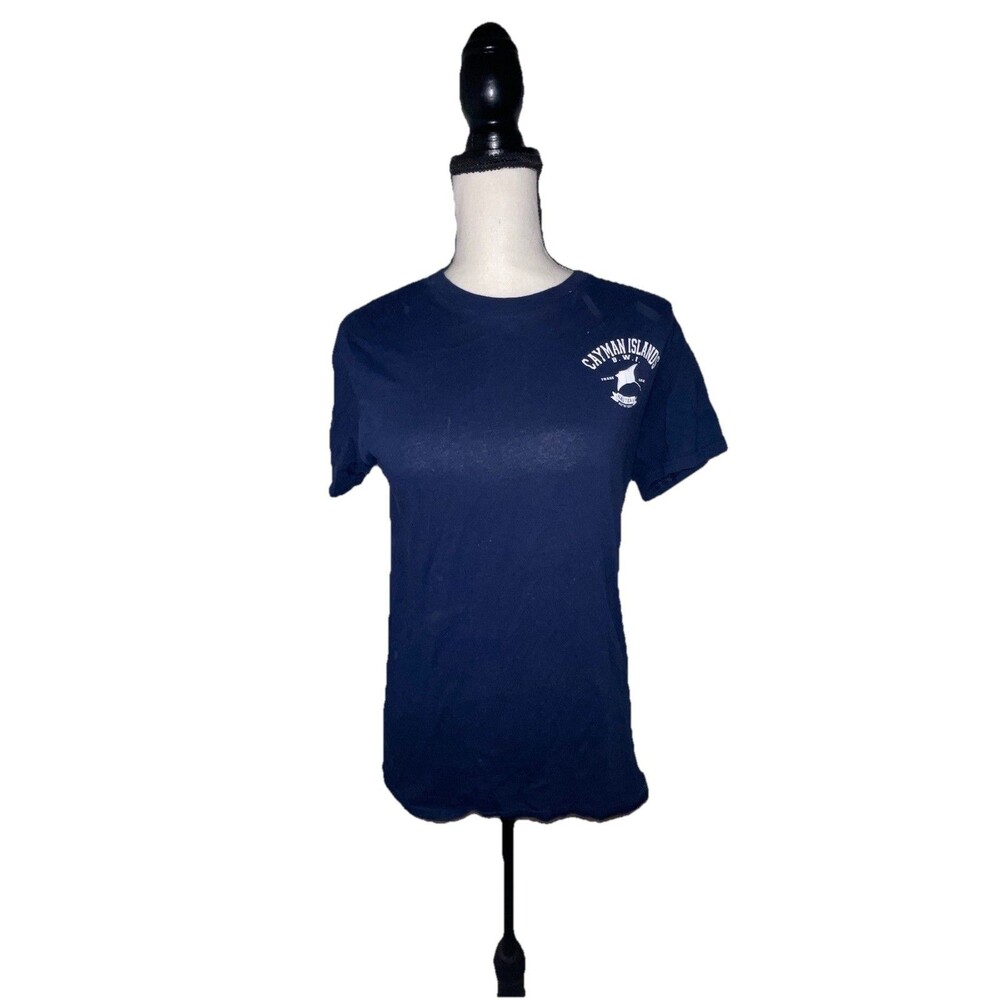 Cayman Islands BWI Blue T-shirt Size Small Nautical Authentic Trademark